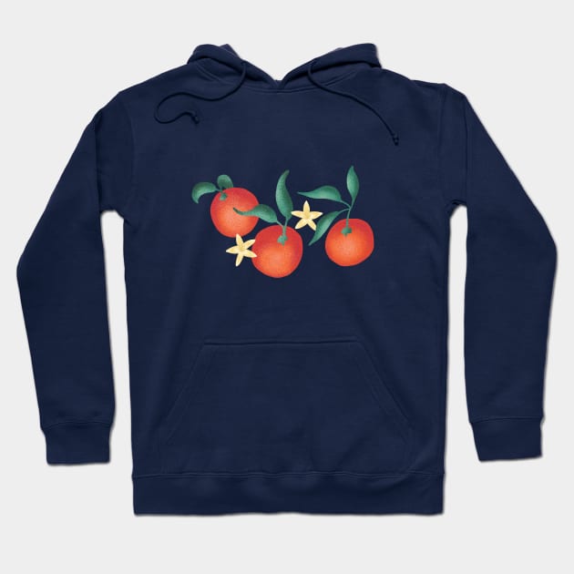 Oranges and flowers - orange Hoodie by PrintablesPassions